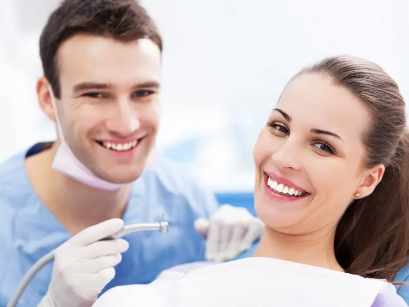 Happy patient after a dentist visit