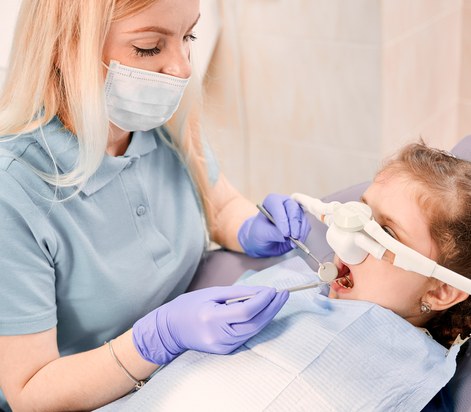 dentist treating young patient
