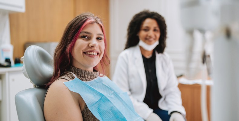 young patient with dentist